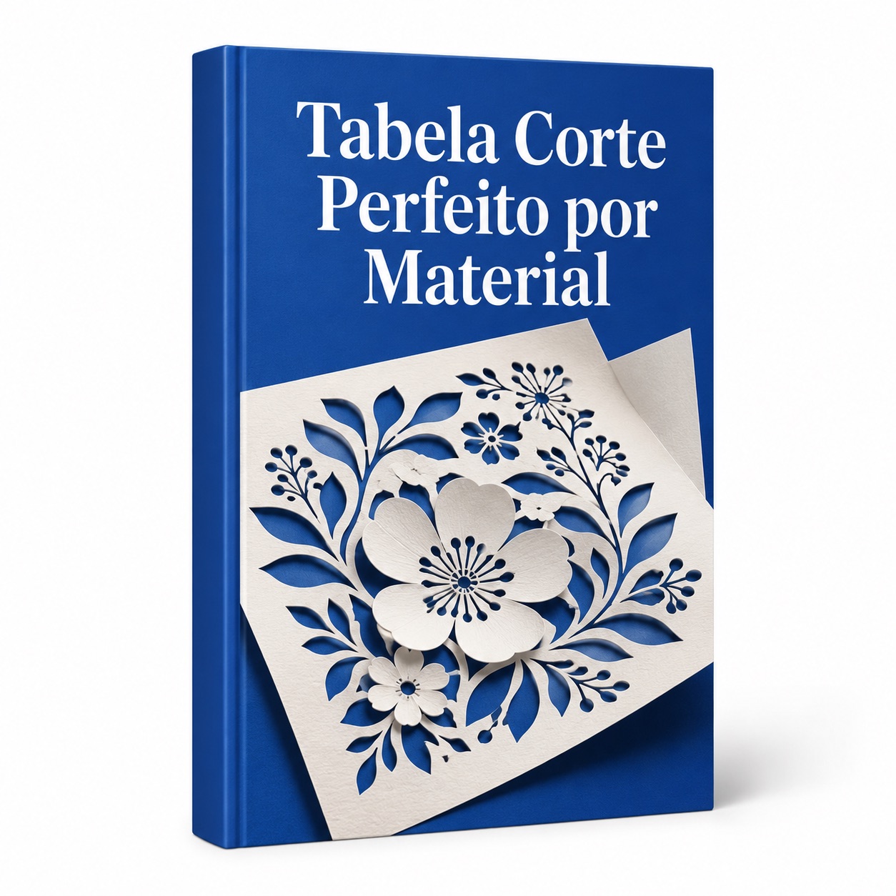 Mockup de e-book: Tabela Corte Perfeito por Material