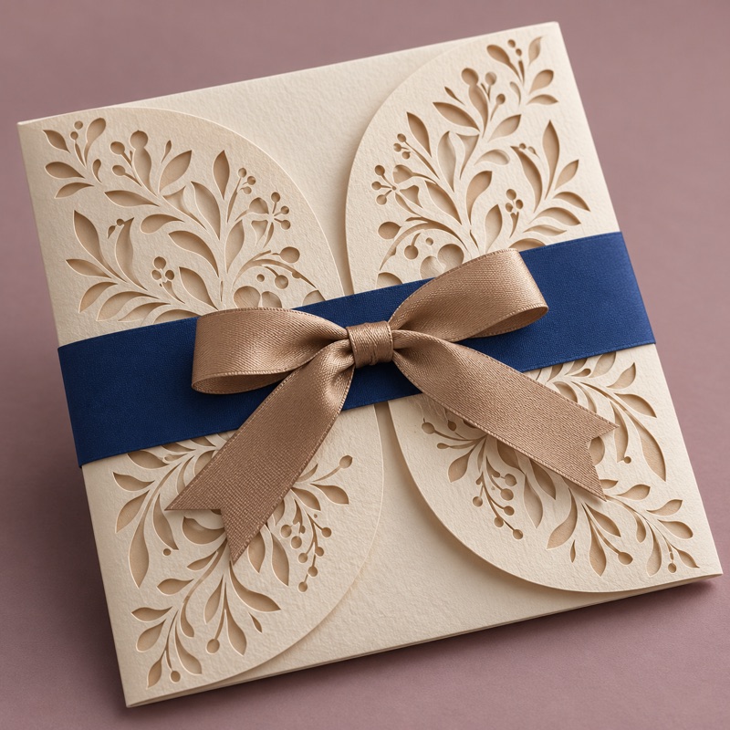 Convite de casamento em papel